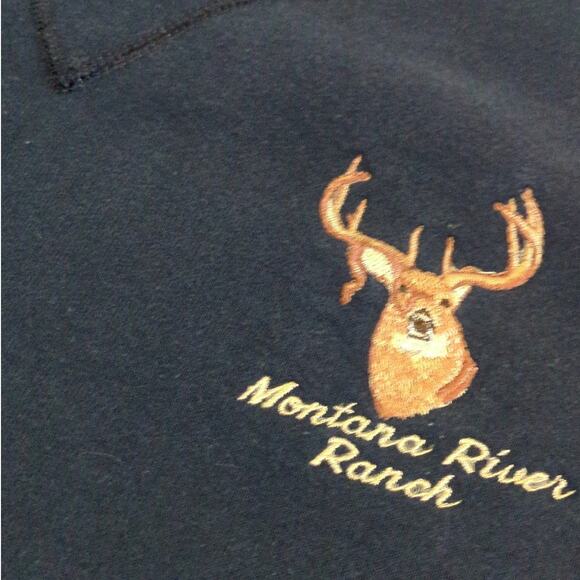VTG Russel Athletic Montana River Ranch Elk Adult XXL Sweatshirt Nature Outdoors - Picture 3 of 7